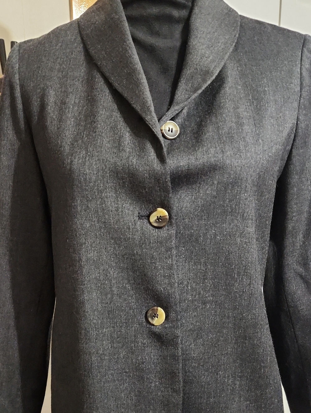 Harve Benard Charcoal Gray Single-Breasted Blazer